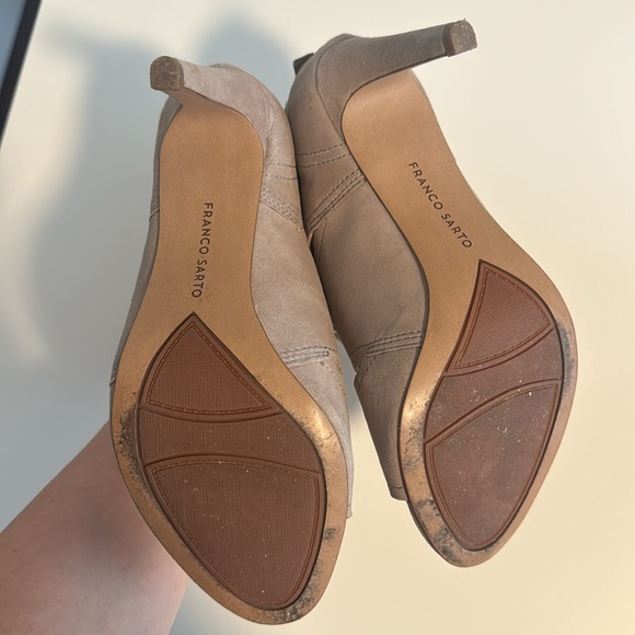 Franco sarto Shawnee mushroom 6.5 tie heel shoes corset front - Picture 7 of 9